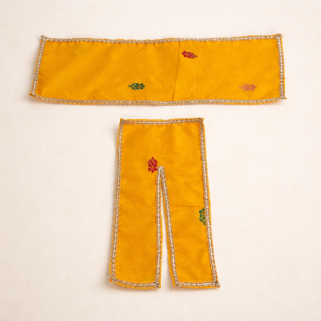Jogan Meera Yellow Banarasi Fabric Chira Vastra for Lalan ju