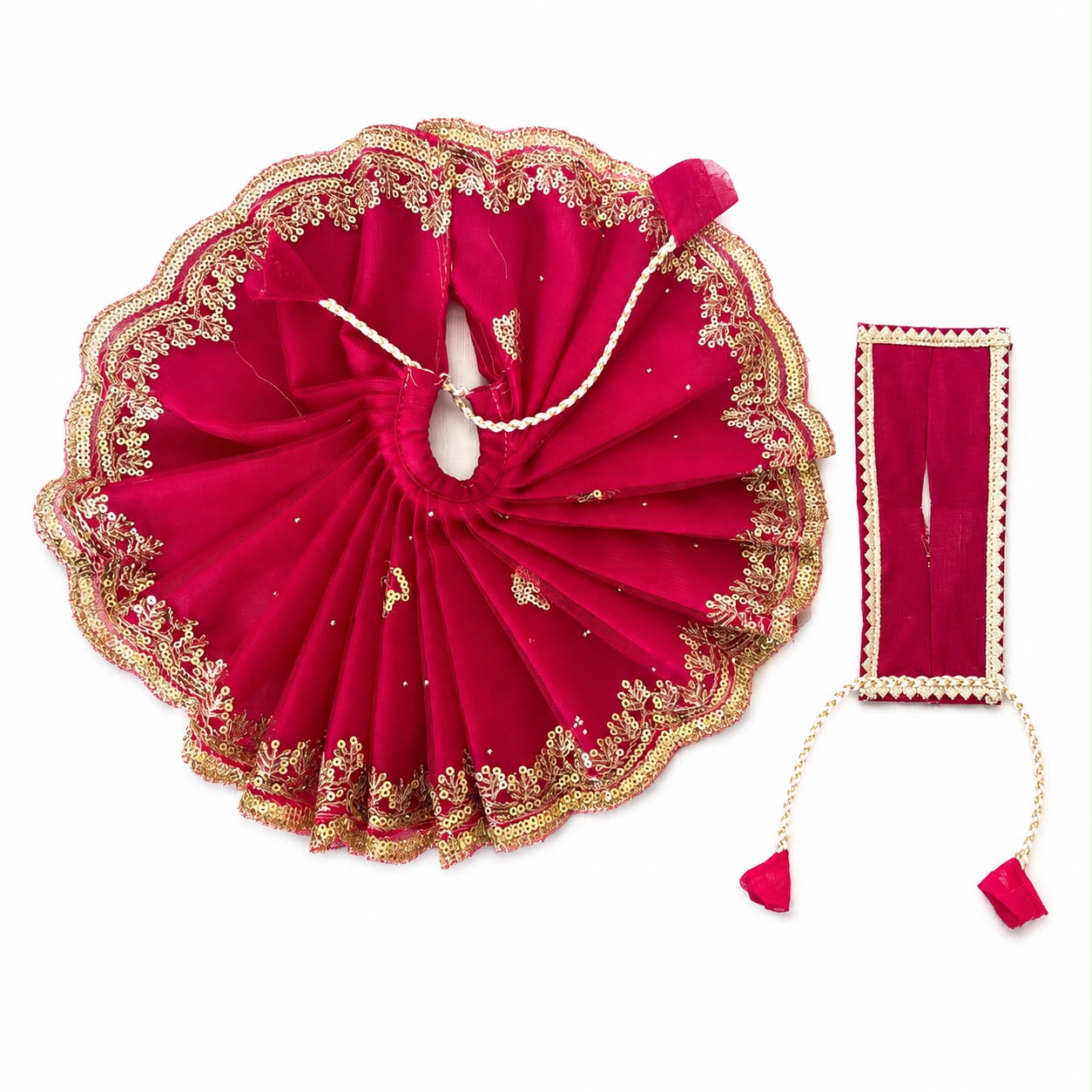 Jogan Meera Dark Pink Single Net Poshak for Laddu Gopal Ji