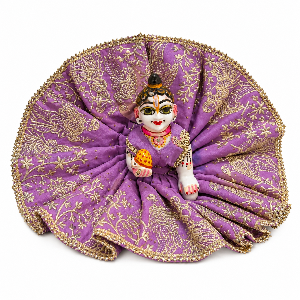 Jogan Meera Light-Purple Heavy Diwali Raja Rani Poshak for Laddu Gopal