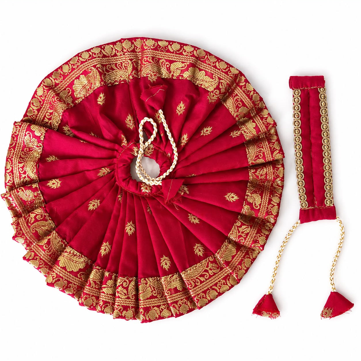 Jogan Meera Banarasi Dark Pink Poshak for Laddu Gopal Ji