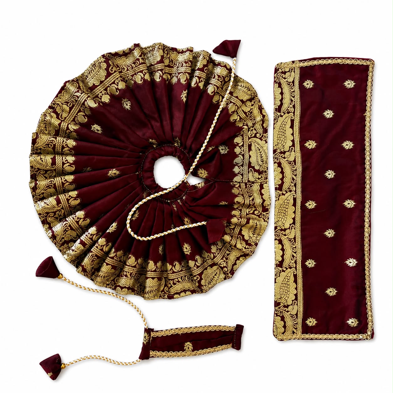 Jogan Meera Banarasi Brown Poshak for Radha Ju