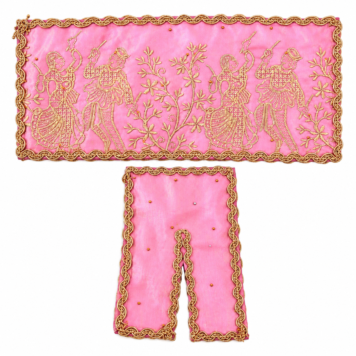Jogan Meera Light-Pink Heavy Diwali Raja Rani Chira Vastra for Lalan Ju