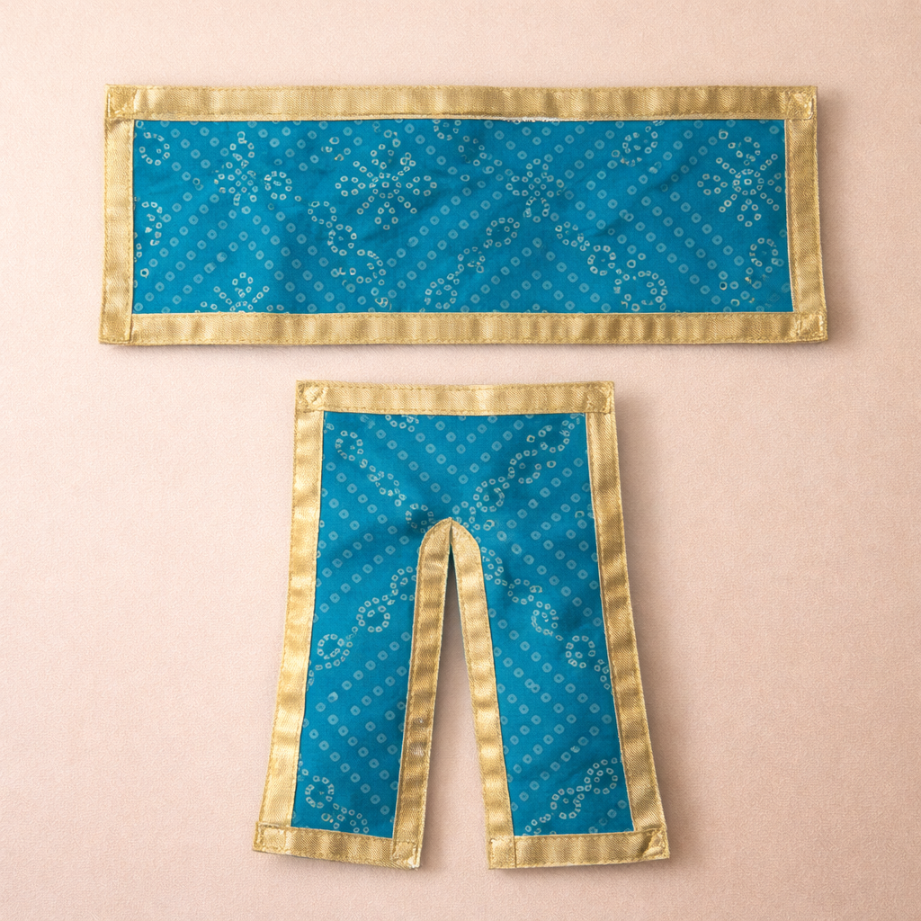 Jogan Meera Blue Bandhani Print Chira Vastra for Lalan ju