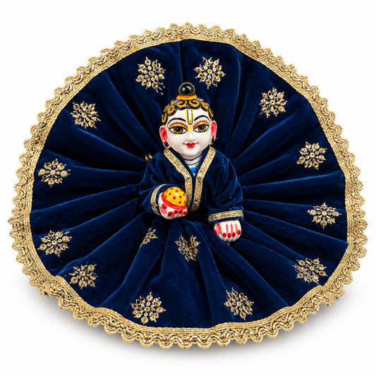 Jogan Meera Dark Bue Heavy Velvet Poshak With Blouse for Laddu Gopal