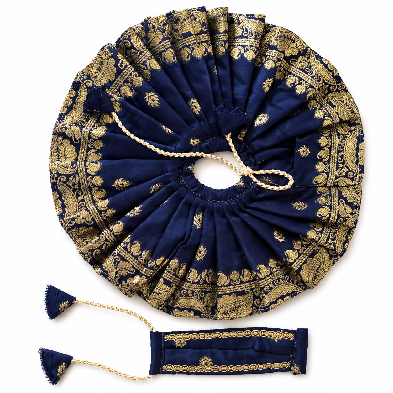 Jogan Meera Banarasi Dark Blue Poshak for Laddu Gopal Ji
