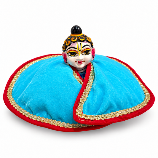 Jogan Meera Winter Blue Fargul Dress for Laddu Gopal Ji – Warm Winter Wear
