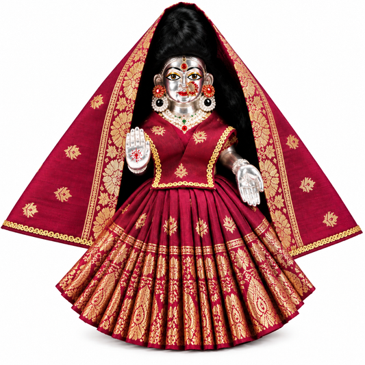 Jogan Meera Brown Banarasi Lehenga for Mataji
