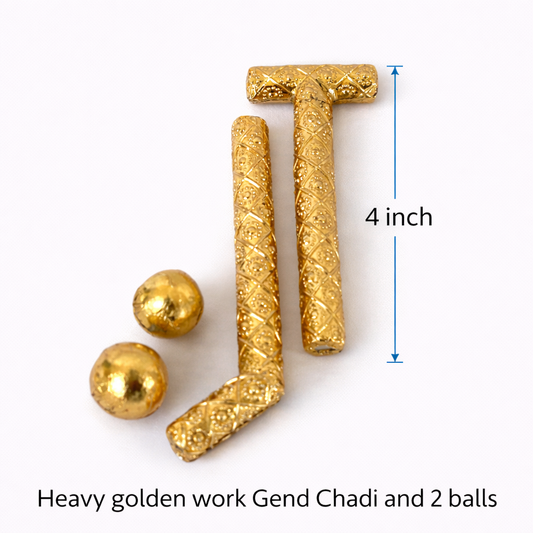 Jogan Meera Golden Gend Chadi for Laddu Gopal Seva