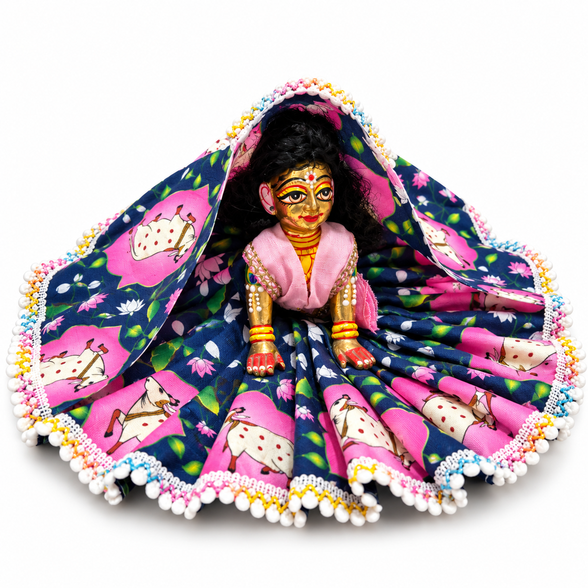 Jogan Meera Gopashtami Special Blue Cow Poshak for Radha Rani Ji