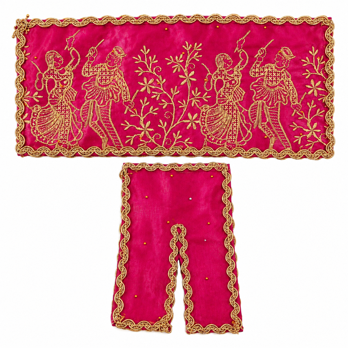 Jogan Meera Dark-Pink Heavy Diwali Raja Rani Chira Vastra for Lalan Ju