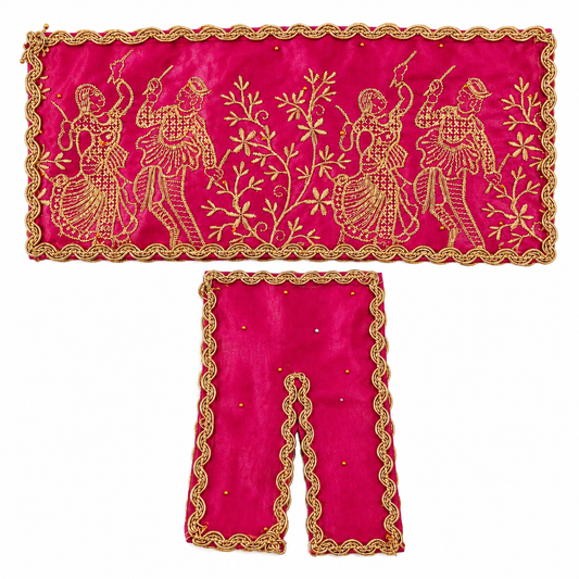 Jogan Meera Dark-Pink Heavy Diwali Raja Rani Chira Vastra for Lalan Ju