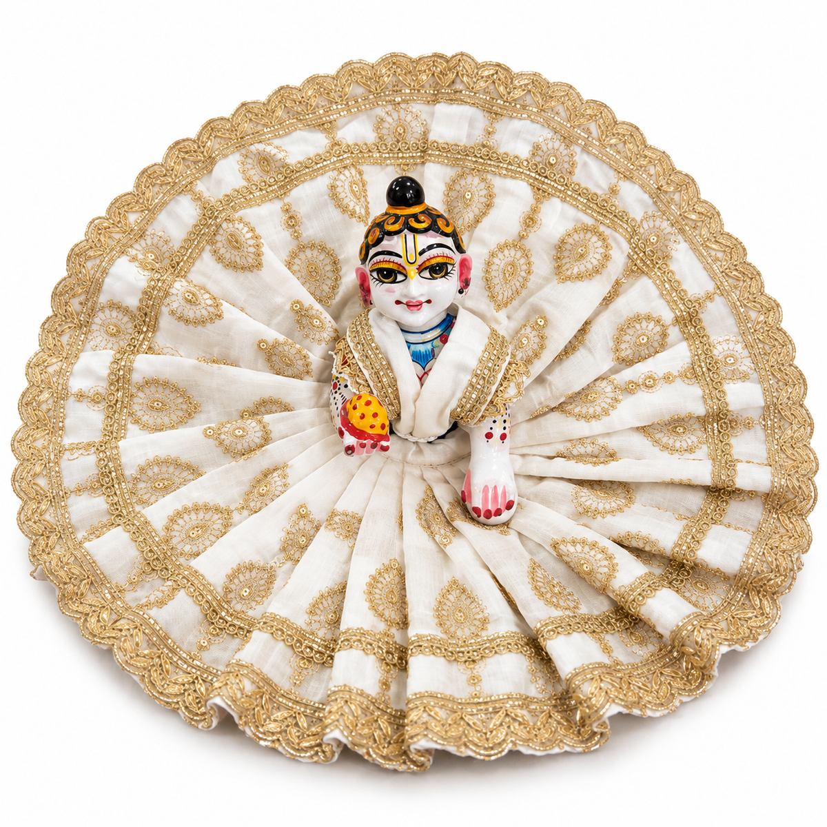 Jogan Meera Heavy Border Poshak for Sharad Purnima for Laddu Gopal