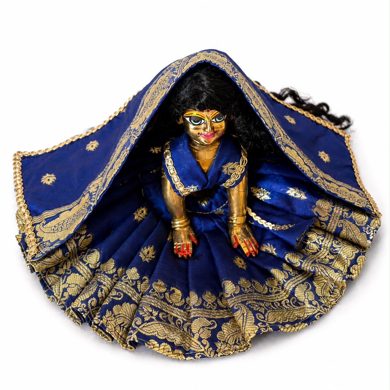 Jogan Meera Banarasi Dark Blue Poshak for Radha Ju