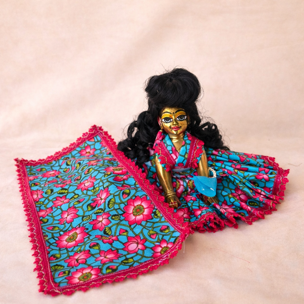 Jogan Meera Blue Kamal Cotton Poshak for Radha Rani