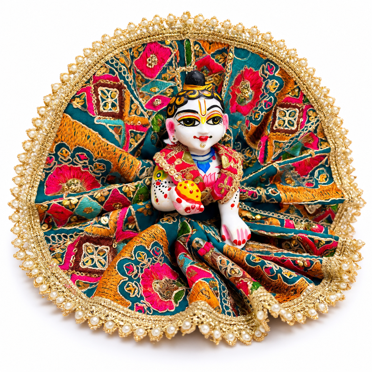 Jogan Meera Multi Heavy Diwali Pure Poshak for Laddu Gopal