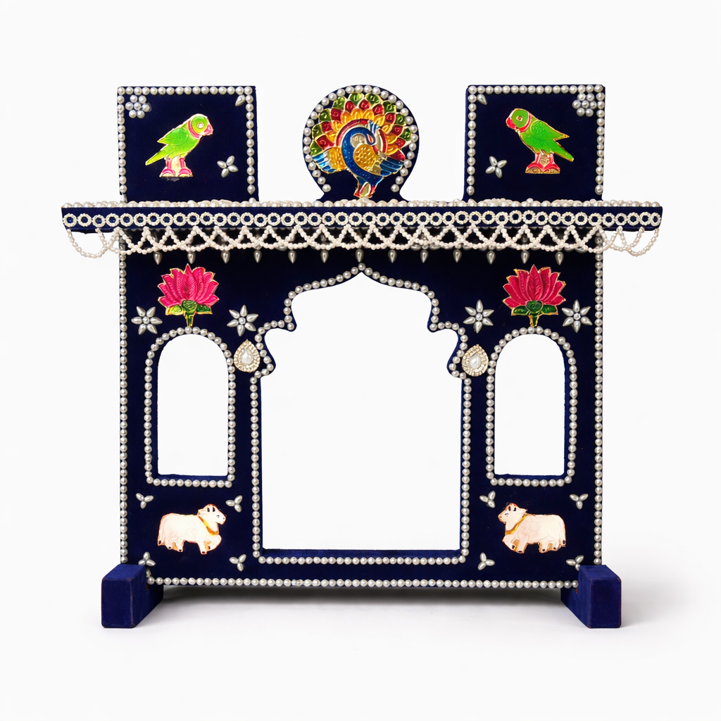 Jogan Meera Moti Wooden Bangla Heavy Mahal Style (12x12 / 14x14 Inch)