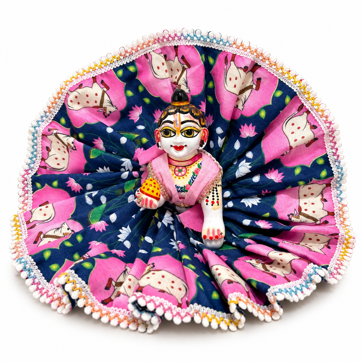Jogan Meera Gopashtami Special Blue Cow Poshak for Laddu Gopal Ji