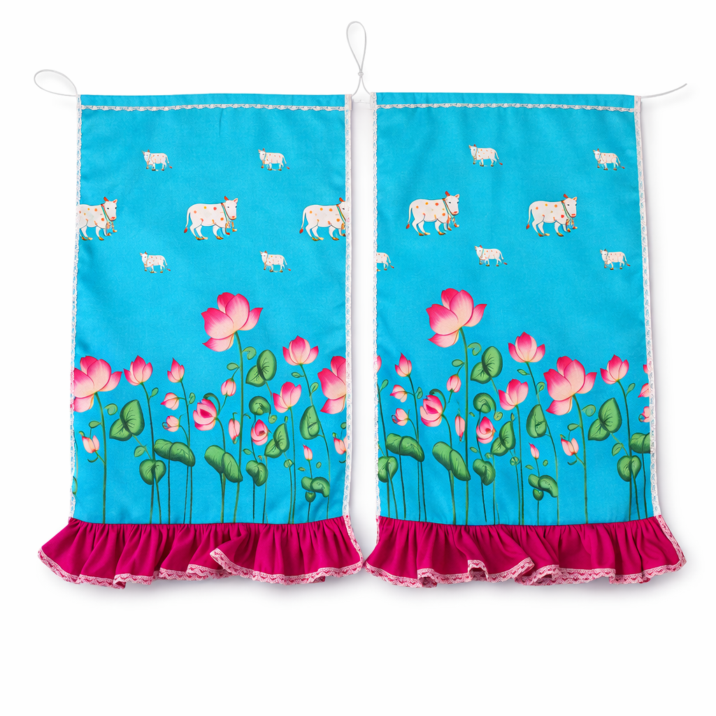Jogan Meera Customized Cotton Mandir Curtains