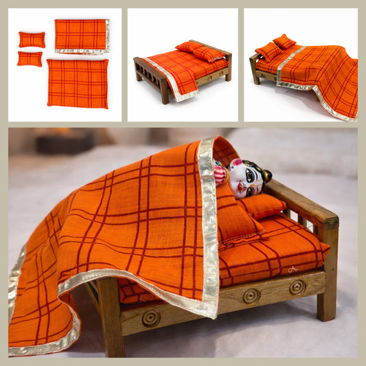 Jogan Meera Bedding Set - Orange Colour (Customized)