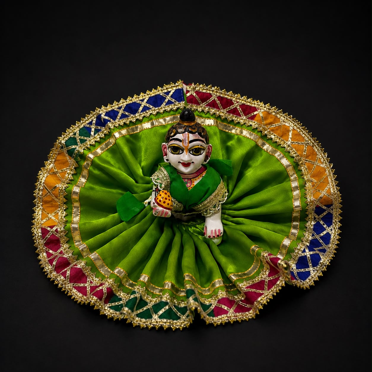 Jogan Meera Hariyali Amavasya Printed Poshak for Laddu Gopal Ji