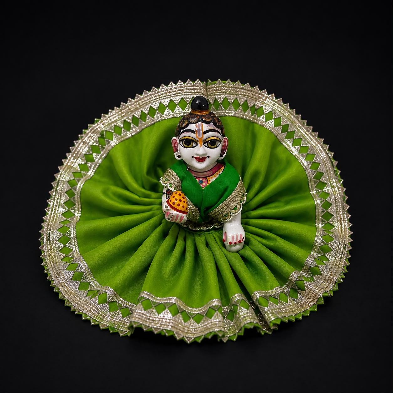Jogan Meera Hariyali Amavasya Printed Poshak for Laddu Gopal Ji