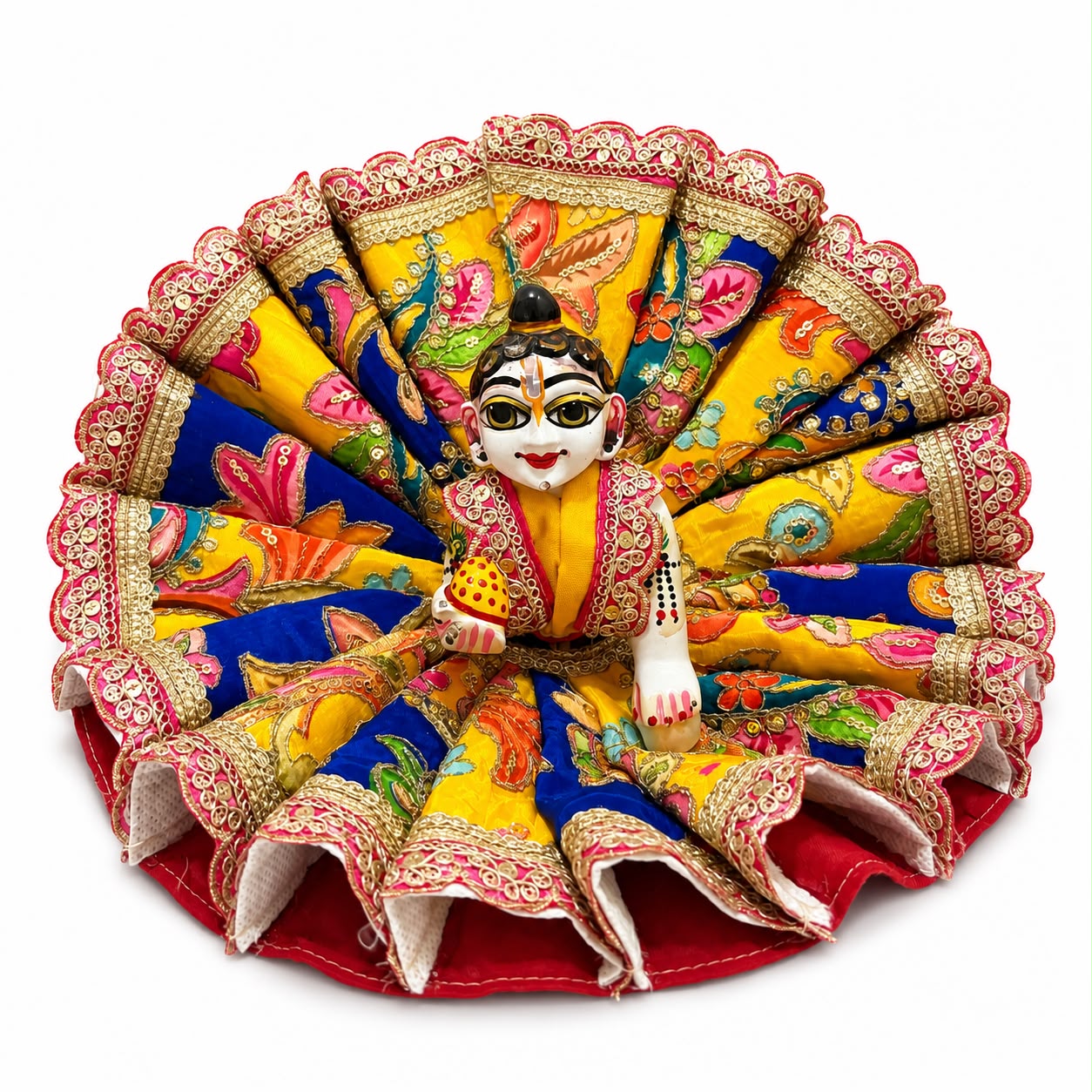 Jogan Meera Heavy Yellow Colour Kali Poshak for Laddu Gopal Ji
