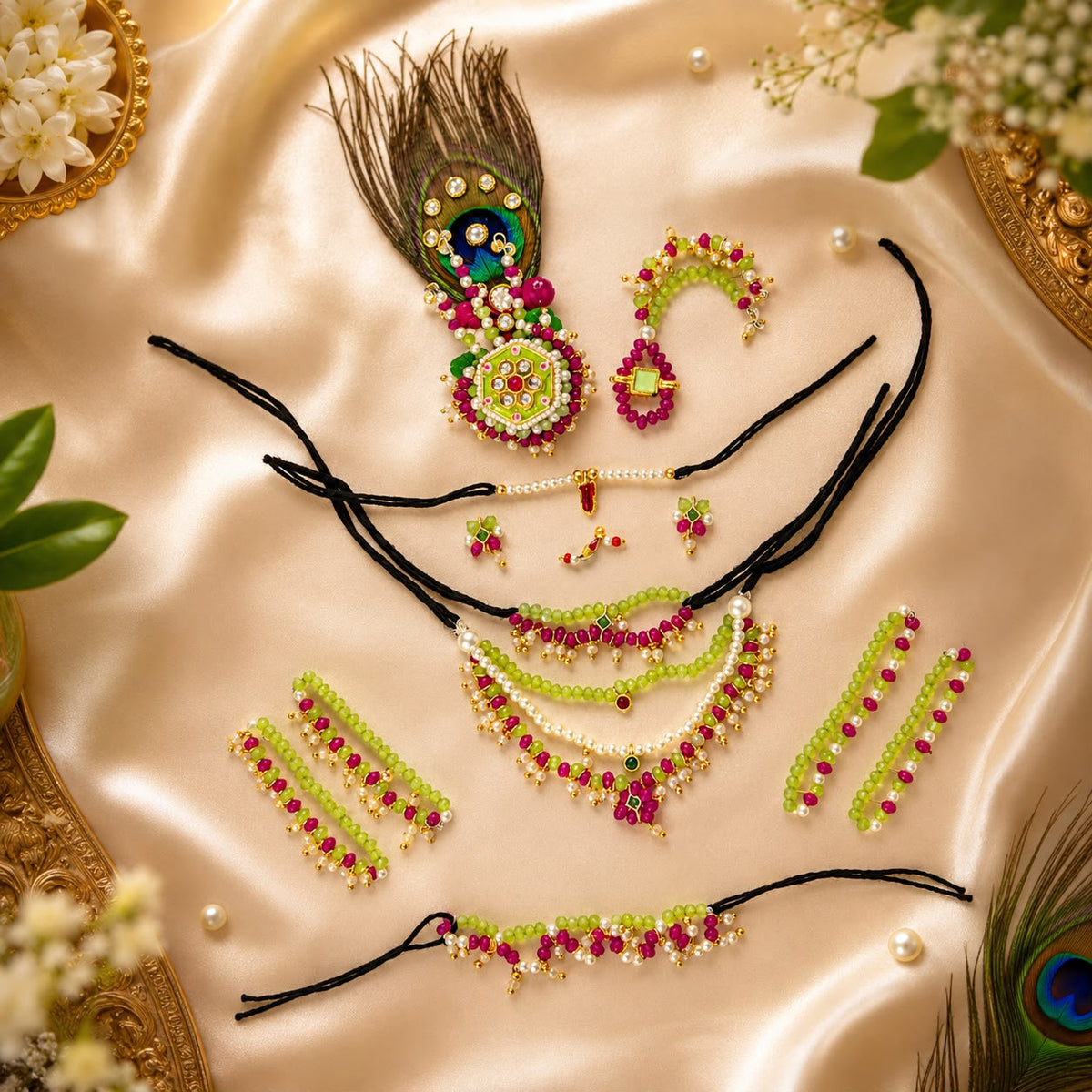 Jogan Meera Heavy Janmashtami Multi Shringar Set for Laddu Gopal Ji