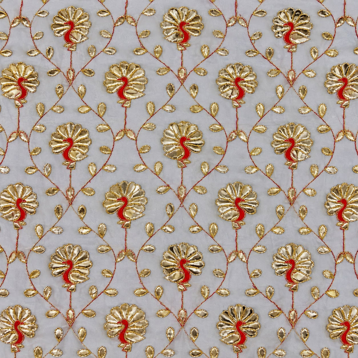 Jogan Meera Sharad Purnima Pichvai Mor Velvet – 1 x 1 Metre