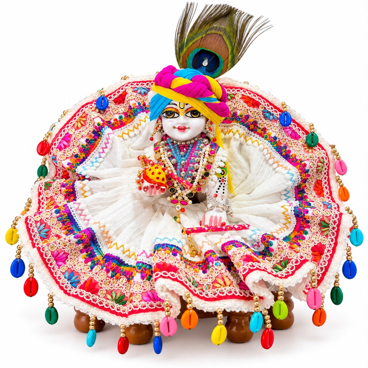Jogan Meera Multi Garba Navratri Poshak for Laddu Gopal