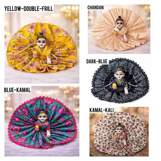 Pick Any Cotton Print Poshak for Laddu Gopal – 1, 3 or 5 Combo