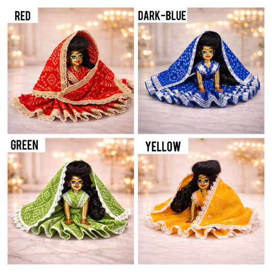 Pick Any Bandhni Poshak for Radha Rani – 1, 3 or 5 Combo