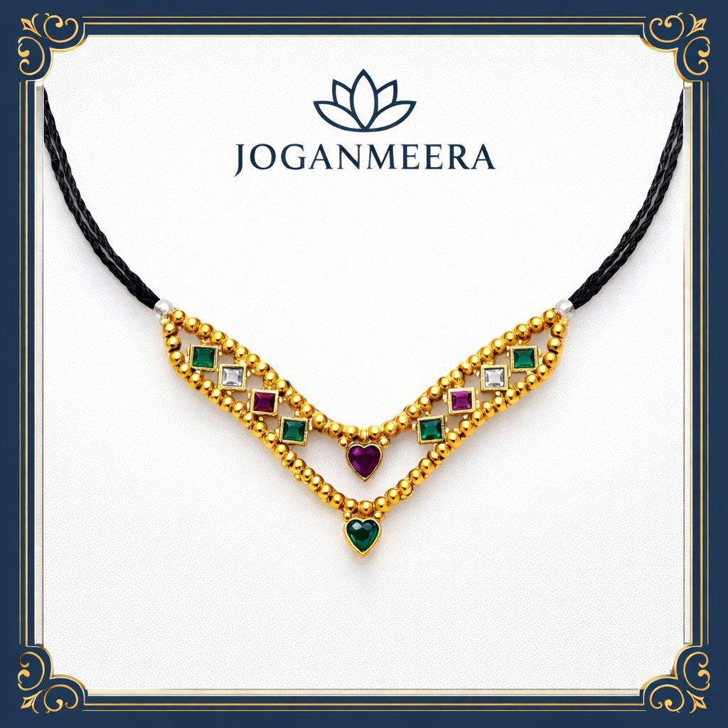 Jogan Meera Semi-Precious Heavy Golden Mala for Laddu Gopal Ji