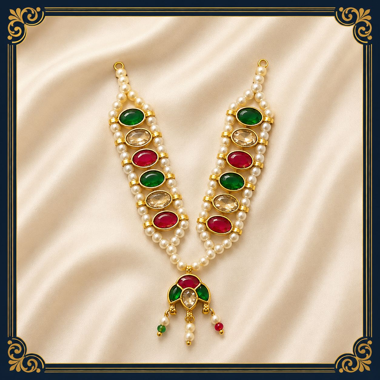 Jogan Meera Semi-Precious Heavy AD Mala