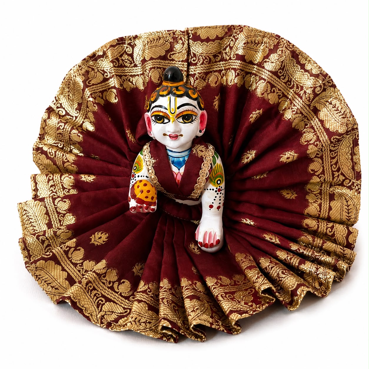 Jogan Meera Banarasi Brown Poshak for Laddu Gopal Ji