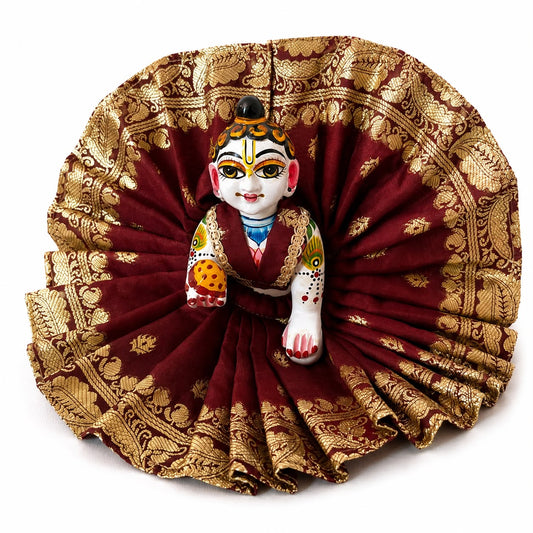 Jogan Meera Banarasi Brown Poshak for Laddu Gopal Ji