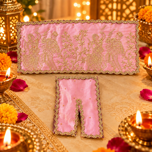 Jogan Meera Light-Pink Heavy Diwali Raja Rani Chira Vastra for Lalan Ju