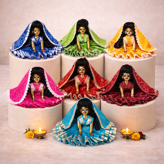 Pick Any Bandhni Poshak for Radha Rani – 1, 3 or 5 Combo