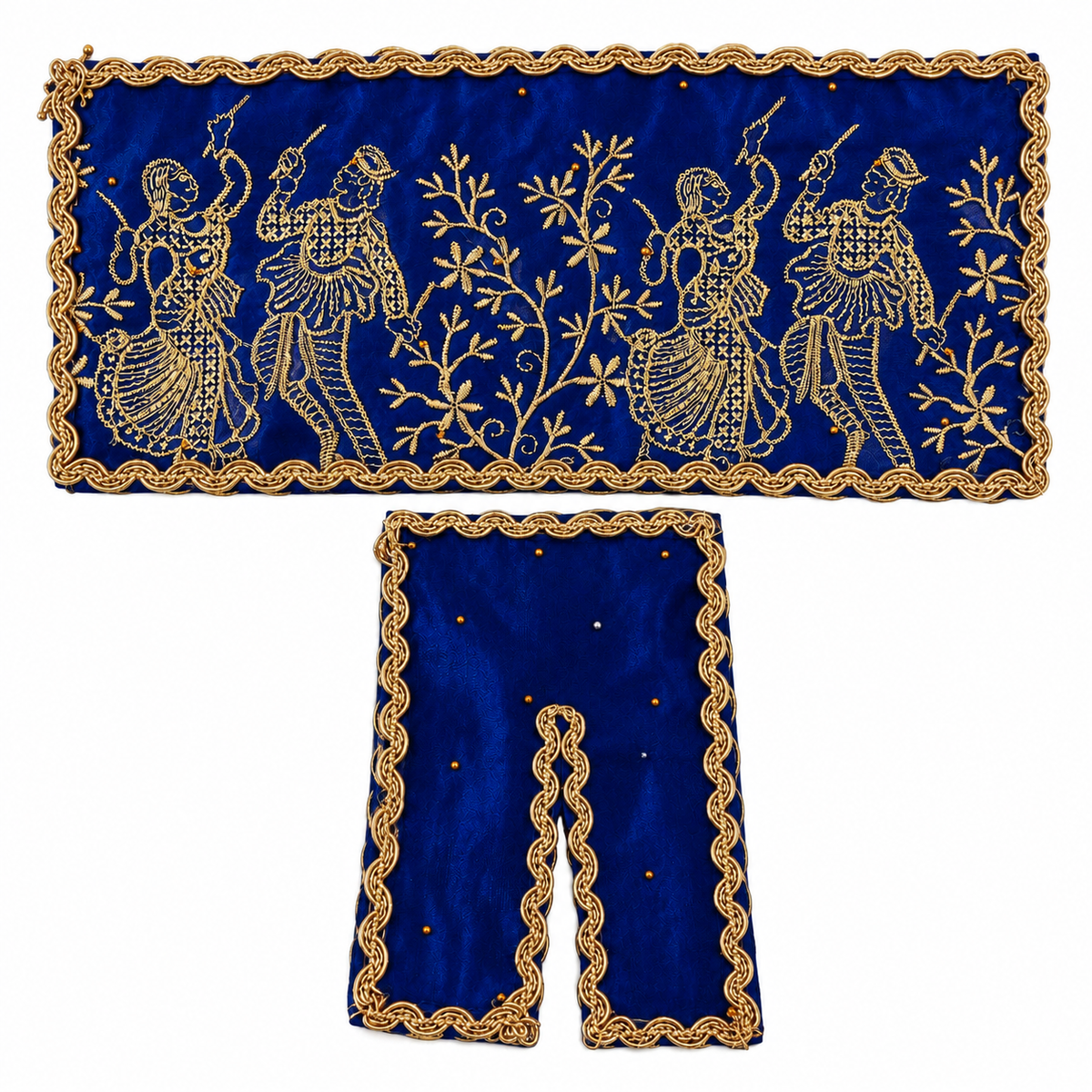 Jogan Meera Dark-blue Heavy Diwali Raja Rani Chira Vastra for Lalan Ju