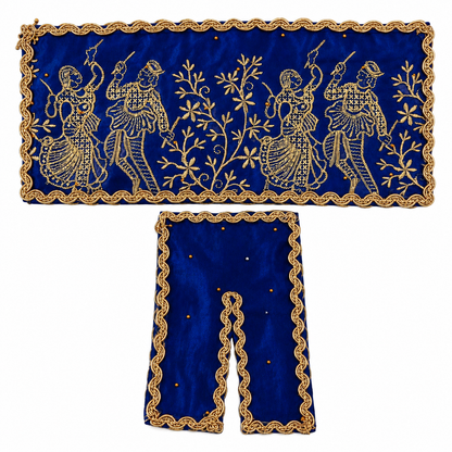Jogan Meera Dark-blue Heavy Diwali Raja Rani Chira Vastra for Lalan Ju