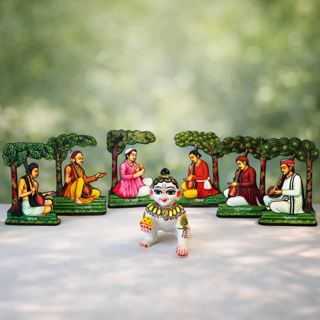Jogan Meera Ashta Sakha Stand Set MDF (4 Inch / 6 Inch)