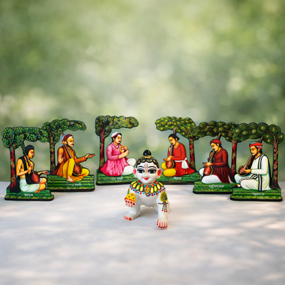 Jogan Meera Ashta Sakha Stand Set MDF (4 Inch / 6 Inch)