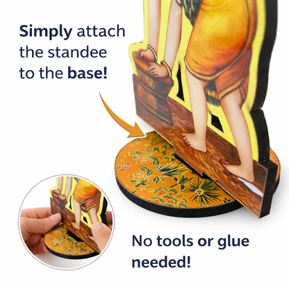 Jogan Meera Makhan Chor Krishna MDF Jhanki Stand Set
