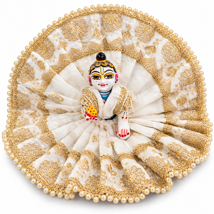 Jogan Meera Heavy Border Work Poshak for Sharad Purnima for Laddu Gopal