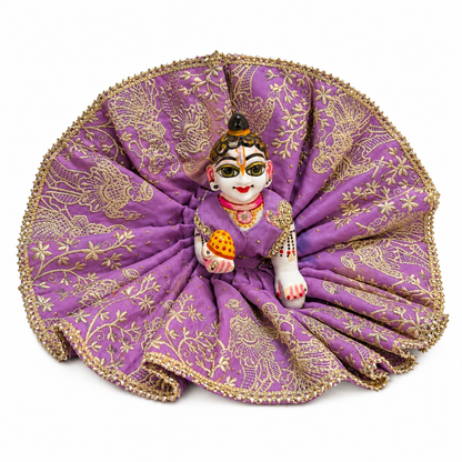 Jogan Meera Light-Purple Heavy Diwali Raja Rani Poshak for Laddu Gopal