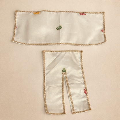 Jogan Meera White Banarasi Fabric Chira Vastra for Lalan ju – Festive Collection