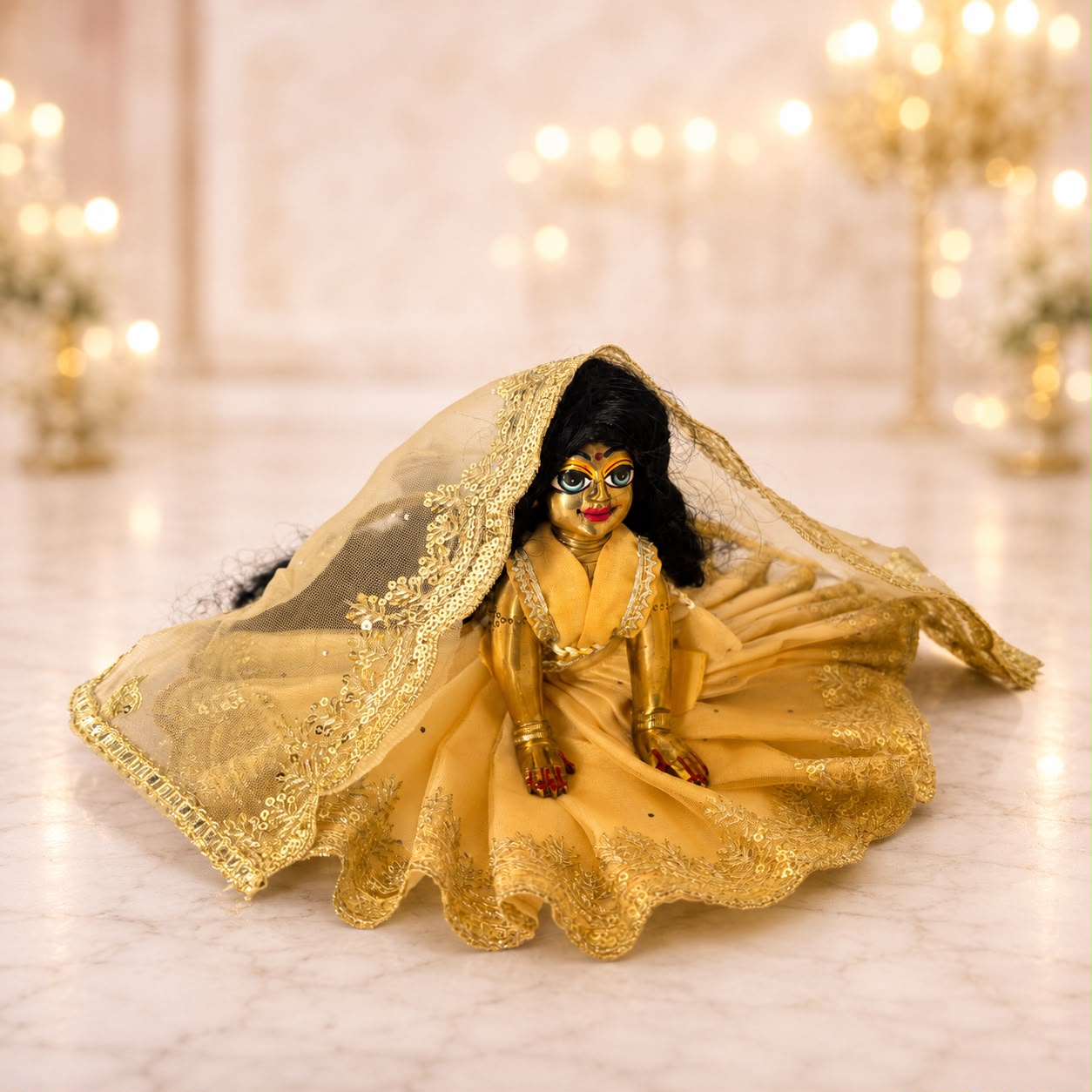 Jogan Meera Chikku Single Net Poshak for Radha Ju