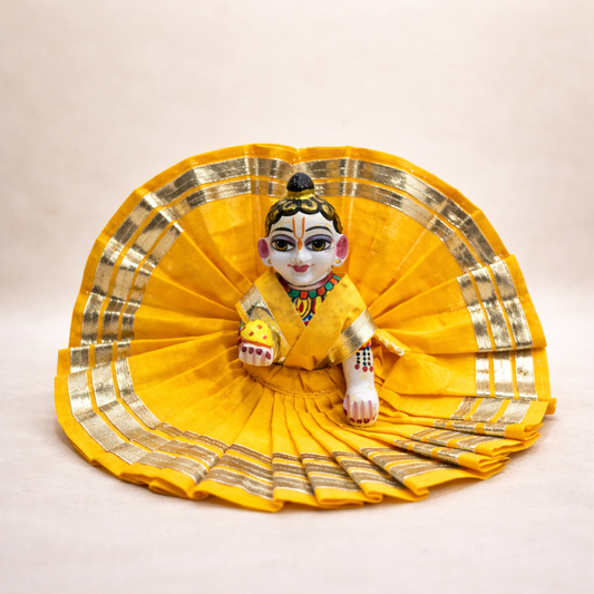 Jogan Meera Kesari Daily Wear Gotta Cotton Poshak for Laddu Gopal