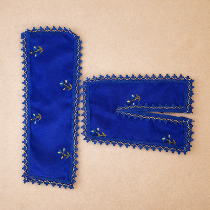 Jogan Meera Dark Blue Heavy Manipuri Embroidery Chira Vastra for Lalan ju