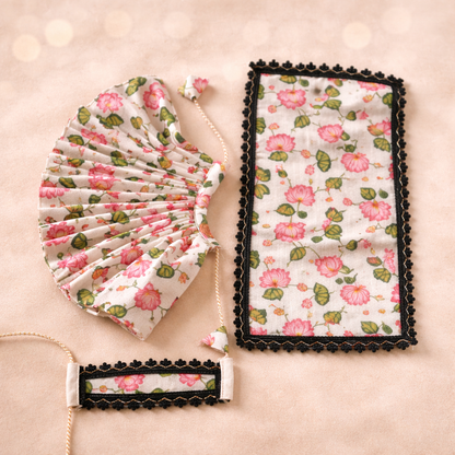 Jogan Meera White Kamal Cotton Poshak for Radha Rani