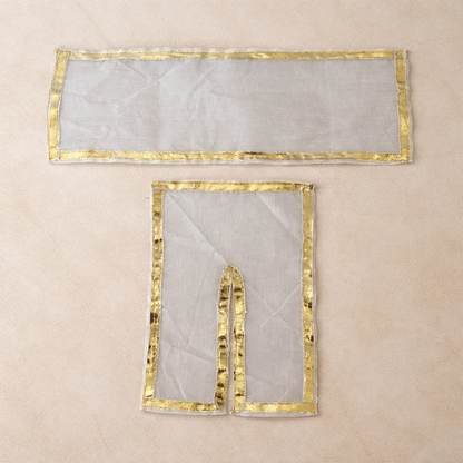 Jogan Meera White Daily Wear Gotta Cotton Chira Vastra for Lalan ju